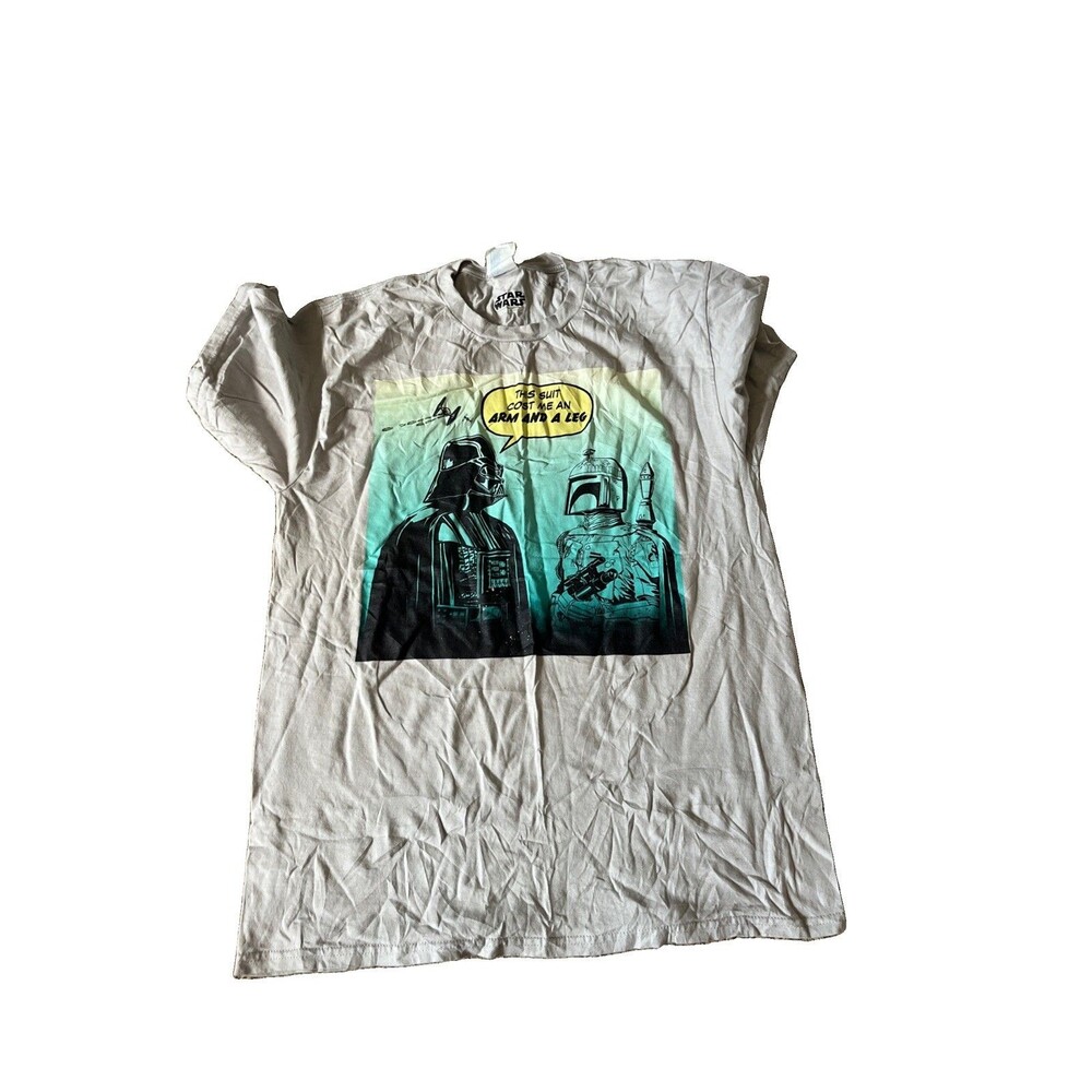 Star Wars Funny Vader Boba Fett Comic Short Sleeve T-Shirt Size M